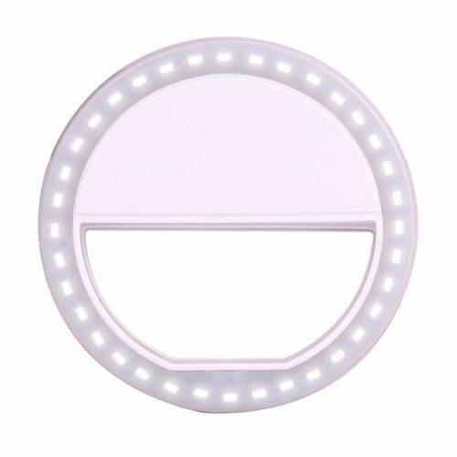 Anel Light Ring Led P/ Selfies - Clipe Universal - Branco