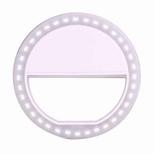 Anel Light Ring Led P/ Selfies - Clipe Universal - Branco -