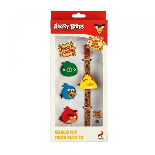 Angry Birds Relógio Flip Troca Faces - FUN