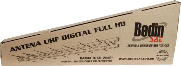 Antena Digital Hdtv Uhf Log 28 Elementos 20dbi - Bedin Sat