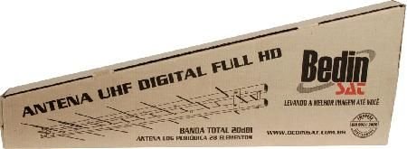 Antena Digital HDTV UHF LOG 28 Elementos 20DBI - Bedin Sat
