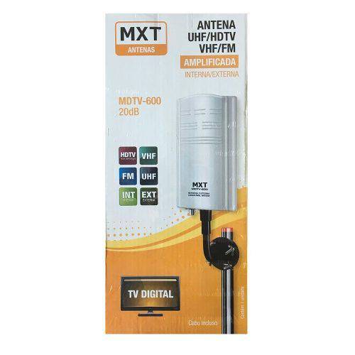 Antena Digital Interna Externa Amplificada 20db Mdtv-600 Mxt
