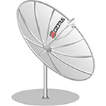 Antena Parabólica de 1,70mts + LNBF Mono + Kit de Cabo - Cromus