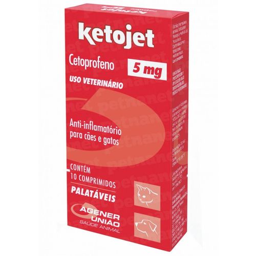 Anti-Inflamatório Agener União Ketojet 5 Mg com 10 Comprimidos