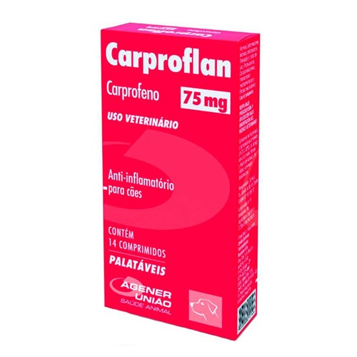 Anti-inflamatório Carproflan Agener União 75mg - 14 Comprimidos