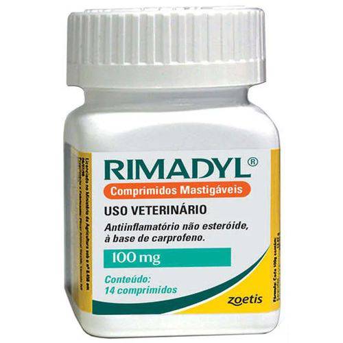 Anti-INFLAMATÓRIO MASTIGÁVEL Rimadyl 100MG 14 Comprimidos