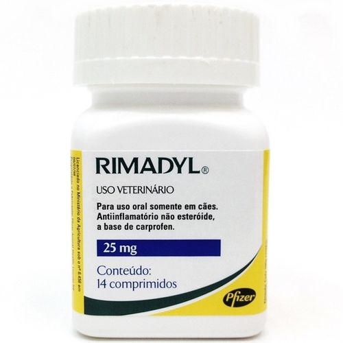 Anti-INFLAMATÓRIO MASTIGÁVEL Rimadyl 25MG 14 Comprimidos