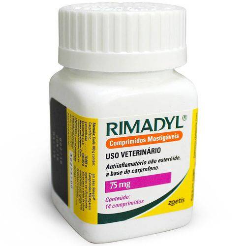 Anti-INFLAMATÓRIO MASTIGÁVEL Rimadyl 75MG 14 Comprimidos