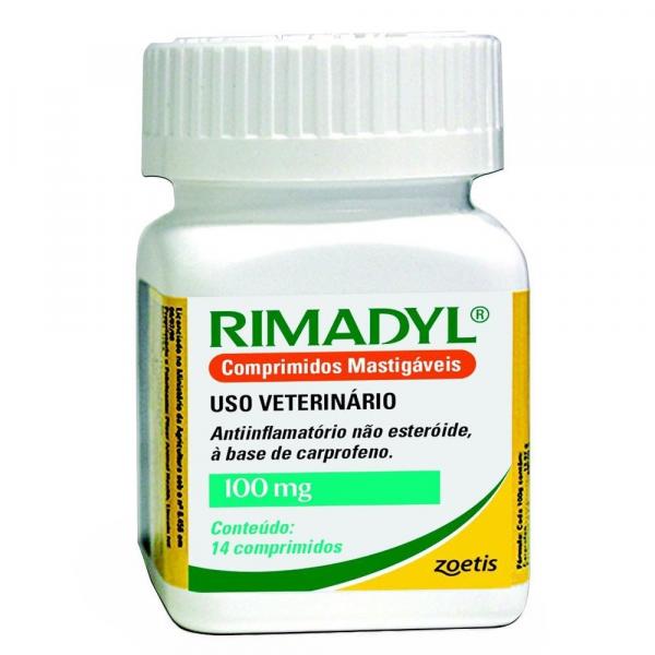 Anti-inflamatório Mastigável Zoetis Rimadyl 100mg com 14 Comprimidos