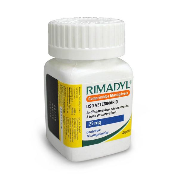 Anti-inflamatório Mastigável Zoetis Rimadyl 25mg com 14 Comprimidos
