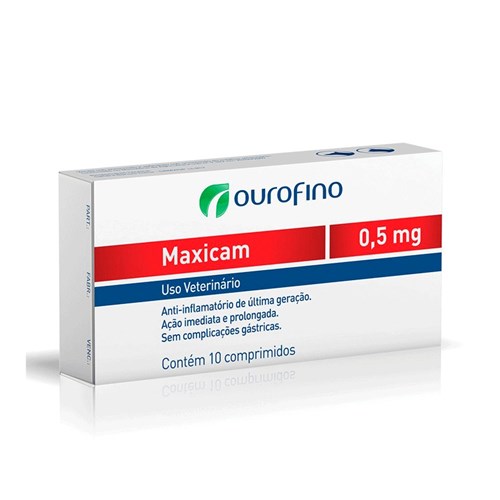 Anti-inflamatório Maxicam Ouro Fino 0,5mg - 10 Comprimidos