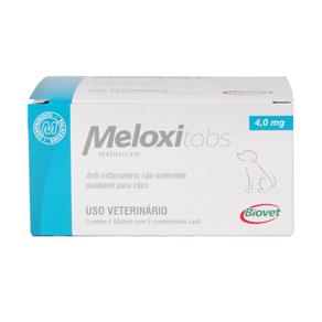 Anti-inflamatório Meloxitabs Biovet Hospitalar 4mg Display - C/ 30 Comprimidos