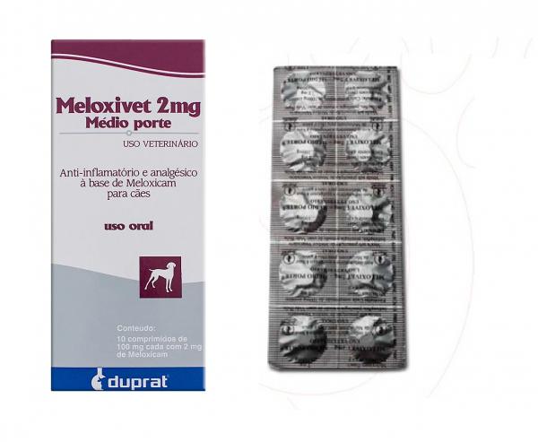 Anti-inflamatório Meloxivet 2 Mg - Blister com 10 Comprimidos - Duprat