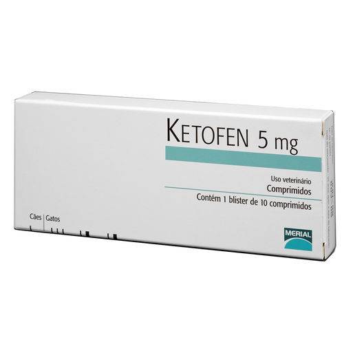 Anti-inflamatório Merial Ketofen 5mg Comprimidos para Cães e Gatos
