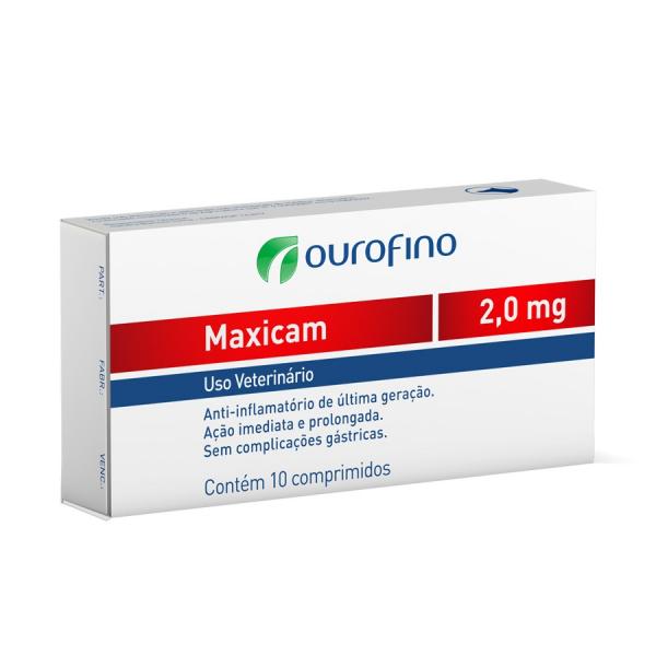 Anti-inflamatório Ouro Fino Maxicam 2mg - 10 Comprimidos - Ourofino