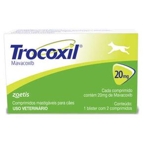 Anti-inflamatório Zoetis Trocoxil de 2 Comprimidos - 20 Mg