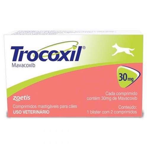Anti-inflamatório Zoetis Trocoxil de 2 Comprimidos - 30 Mg