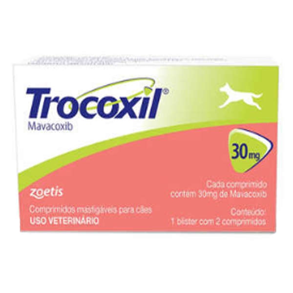 Anti-inflamatório Zoetis Trocoxil de 2 Comprimidos 30mg