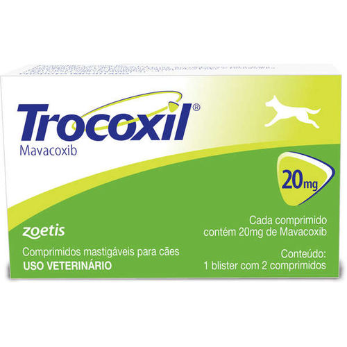 Anti-inflamatório Zoetis Trocoxil de 2 Comprimidos 20mg