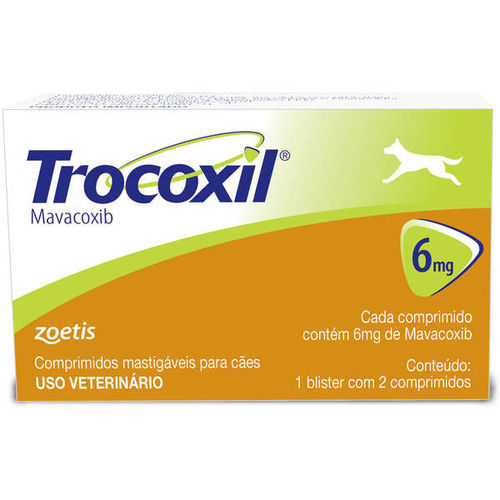Anti-inflamatório Zoetis Trocoxil de 2 Comprimidos 6mg