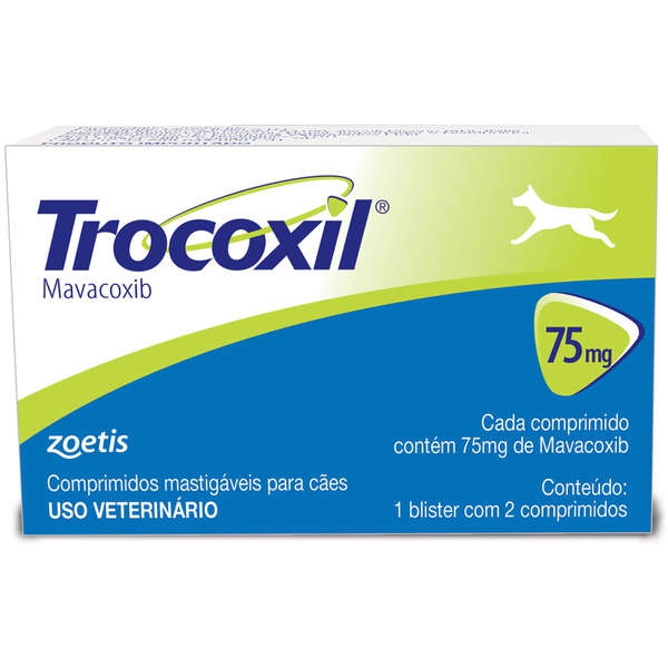 Anti-inflamatório Zoetis Trocoxil de 2 Comprimidos 75mg