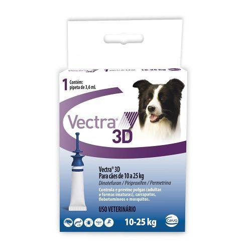 Anti-pulgas e Carrapatos Ceva Vectra 3d Cães de 10 a 25kg
