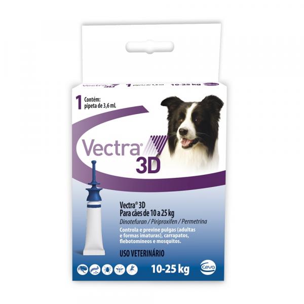 Anti Pulgas e Carrapatos Ceva Vectra 3D para Cães de 10 à 25kg