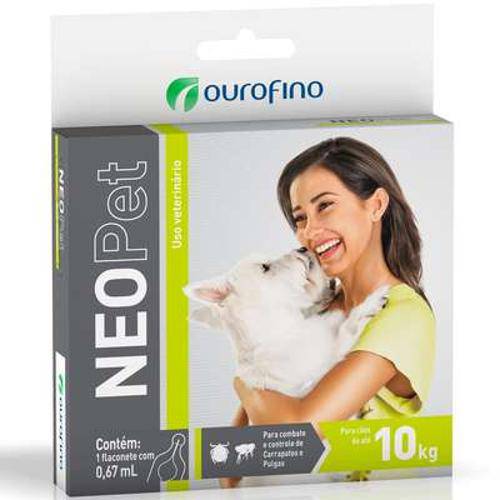 Anti-pulgas para Cães Até 10 Kg Ouro Fino 0,67 Ml