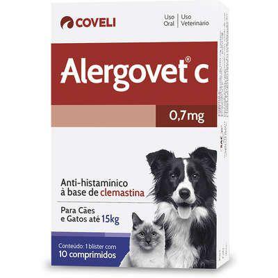 Antialérgico Alergovet C 0,7 Mg - 10 Comprimidos - Coveli