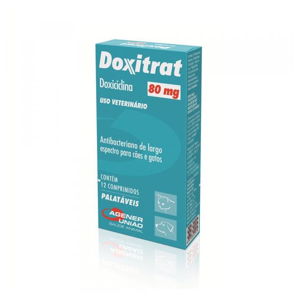 Antibacteriano 12 Comprimidos Agener União Doxitrat 80mg
