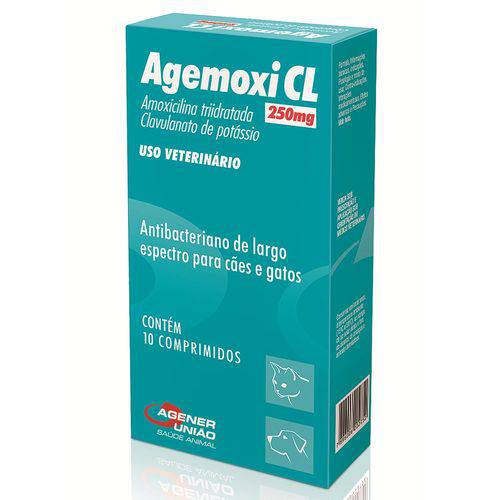 Antibiótico Agemoxi Cl Agener União 250mg 10 Comprimidos