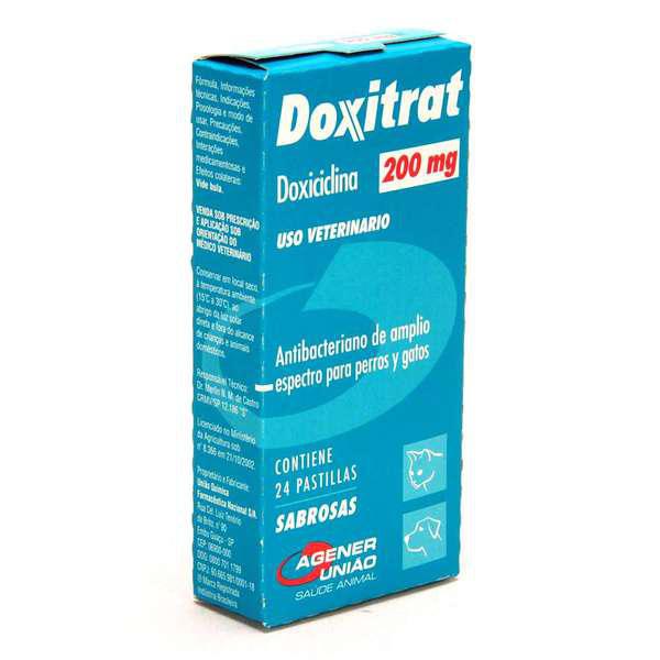 Antibiótico Doxitrat 200MG 24/Comprimidos - Agener