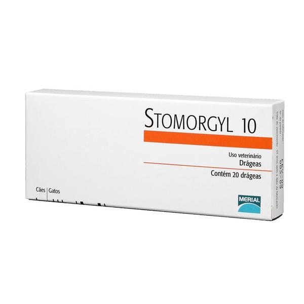 Antibiótico Merial Stomorgyl 10 para Cães e Gatos - 20 Comprimidos
