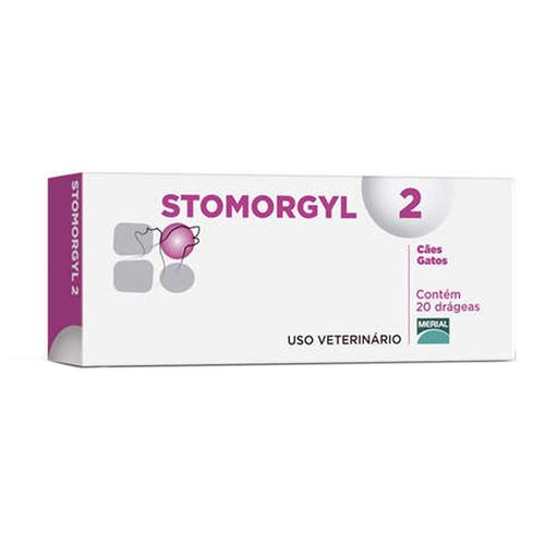 Antibiótico Merial Stomorgyl 2 para Cães e Gatos - 20 Comprimidos Único
