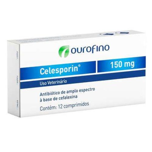 Antibiótico Ourofino Celesporin de 12 Comprimidos - 150 Mg