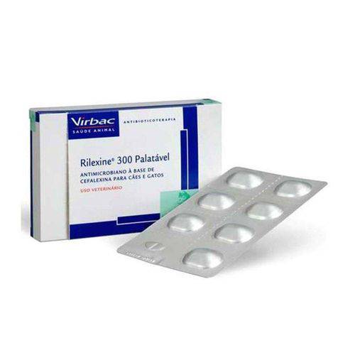 Tudo sobre 'Antibiótico Rilexine 300mg - Virbac para Cães e Gatos com 07 Comprimidos Blister Cartela Avulsa com Bula'