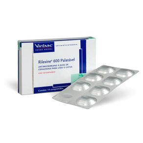 Antibiótico Rilexine Palatável 600 Mg 14 Comprimidos