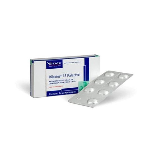 Antibiótico Rilexine Palatável 75 Mg 14 Comprimidos