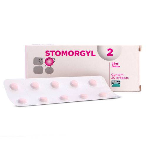 Antibiótico Stomorgyl 2mg Merial P/ Cães e Gatos C/ 20 Comprimidos