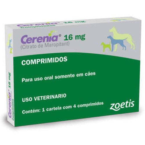 Antiemético Zoetis Cerênia 16mg com 4 Comprimidos
