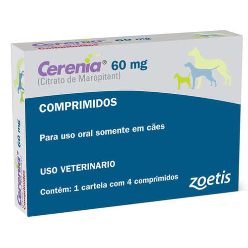 Antiemético Zoetis Cerenia 60mg com 4 Comprimidos