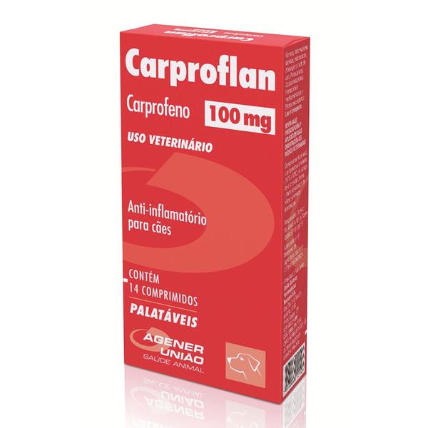 Antiinflamatório Carproflan Agener União 100mg 14 Comprimidos