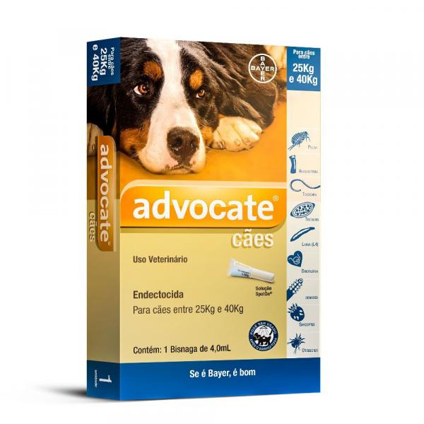 Antiparasitário Advocate para Cães 25 a 40kg (4,0 Ml) - Bayer