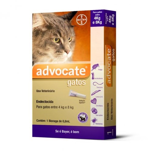 Antiparasitário Advocate para Gatos de 4 a 8 Kg
