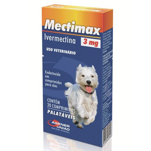 Antiparasitário Agener União Mectimax 3 Mg - 20 Comprimidos