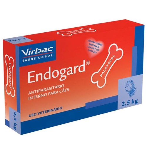 Antiparasitário Endogard 2,5 Kg 6 Comprimidos