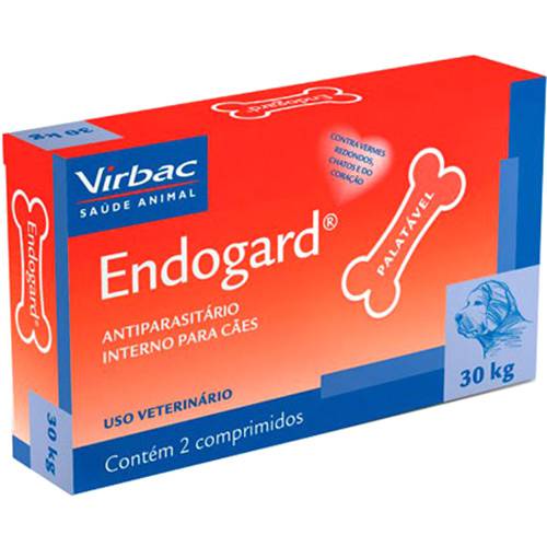 Antiparasitário Endogard - 2 Unidades - Até 30 Kg - Virbac