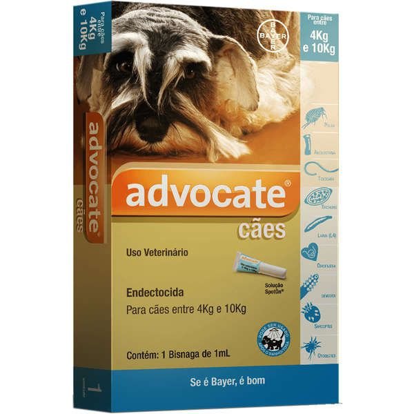 Antipulgas Advocate para Cães de 4 a 10kg (1,0ml) - Bayer