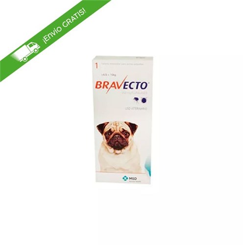 Antipulgas Bravecto 4.5 a 10 Kg para Perro