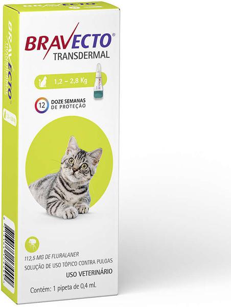 Antipulgas Bravecto Transdermal MSD para Gatos 1,2 a 2,8kg